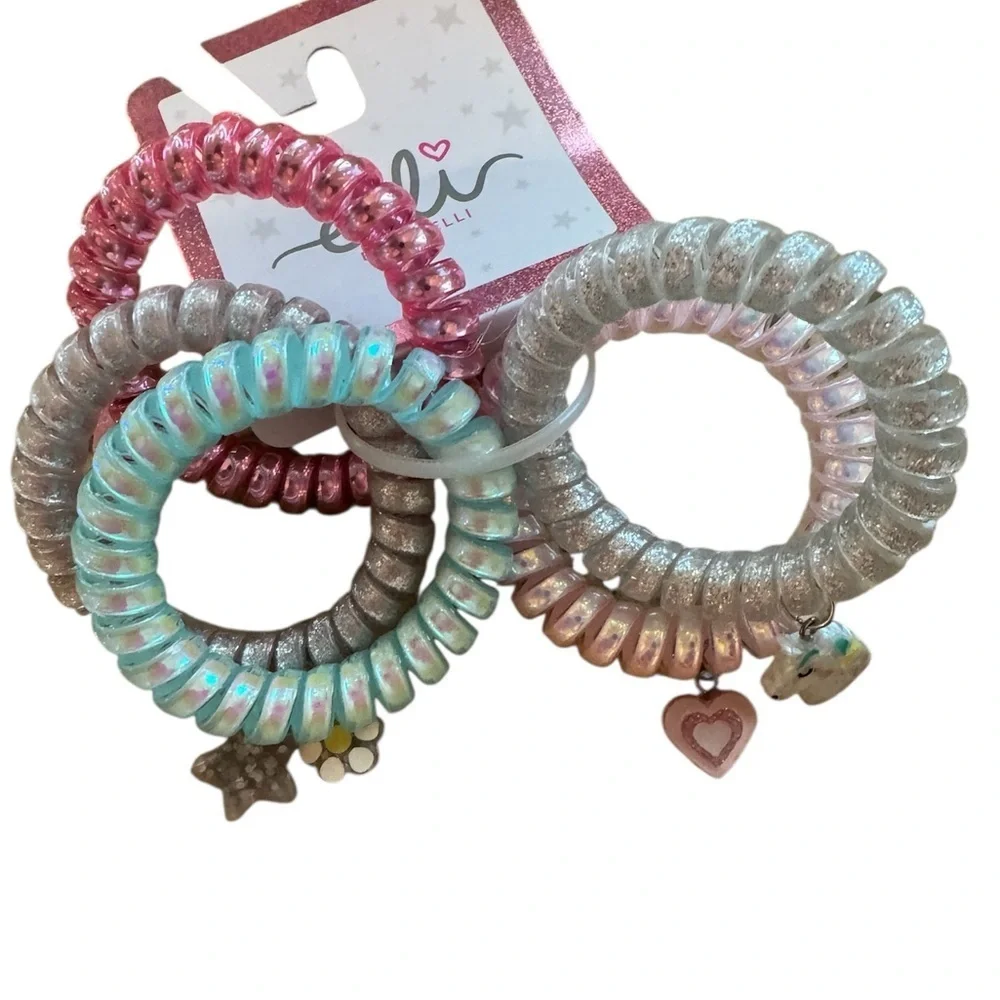 Elli by Capelli Girls Spiral Hair Ties Set NWT